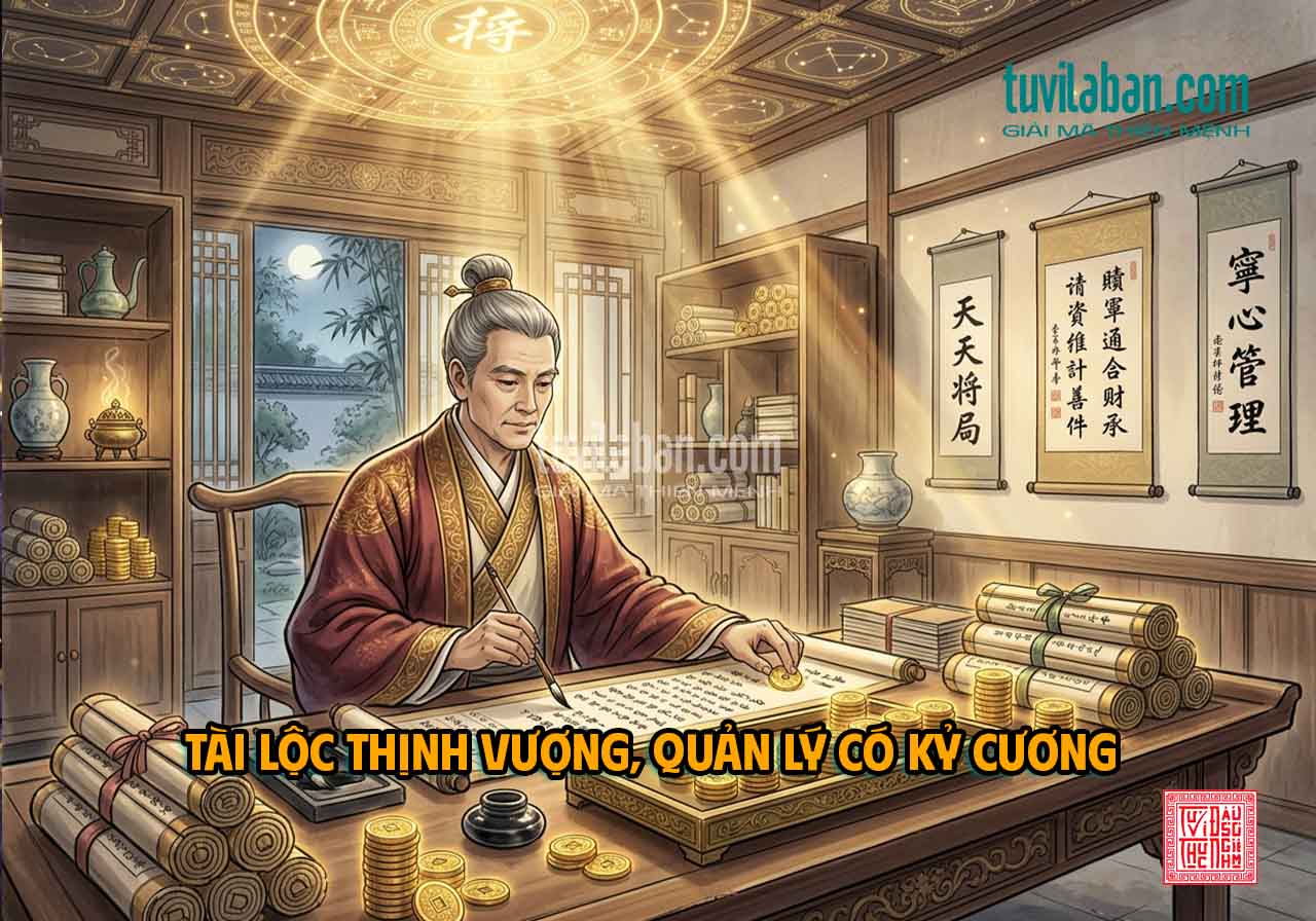 Biểu Hiện Cụ Thể Của Tài Lộc Khi THIÊN TƯỚNG Đóng Tại Cung Tài Bạch