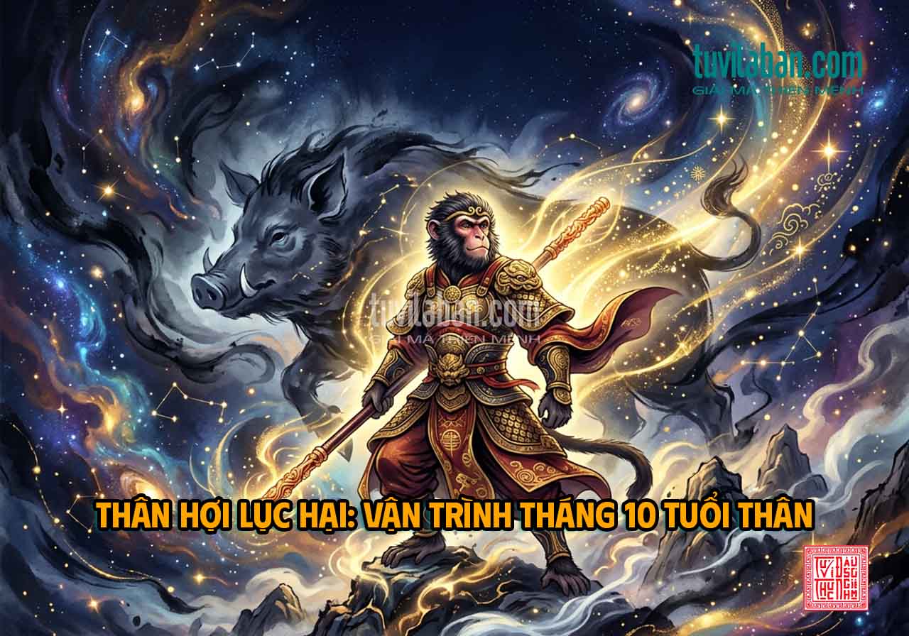 Tử Vi Tháng 10 Âm Lịch Tuổi Thân: Thân Hợi Lục Hại & Cơ Hội Ngầm
