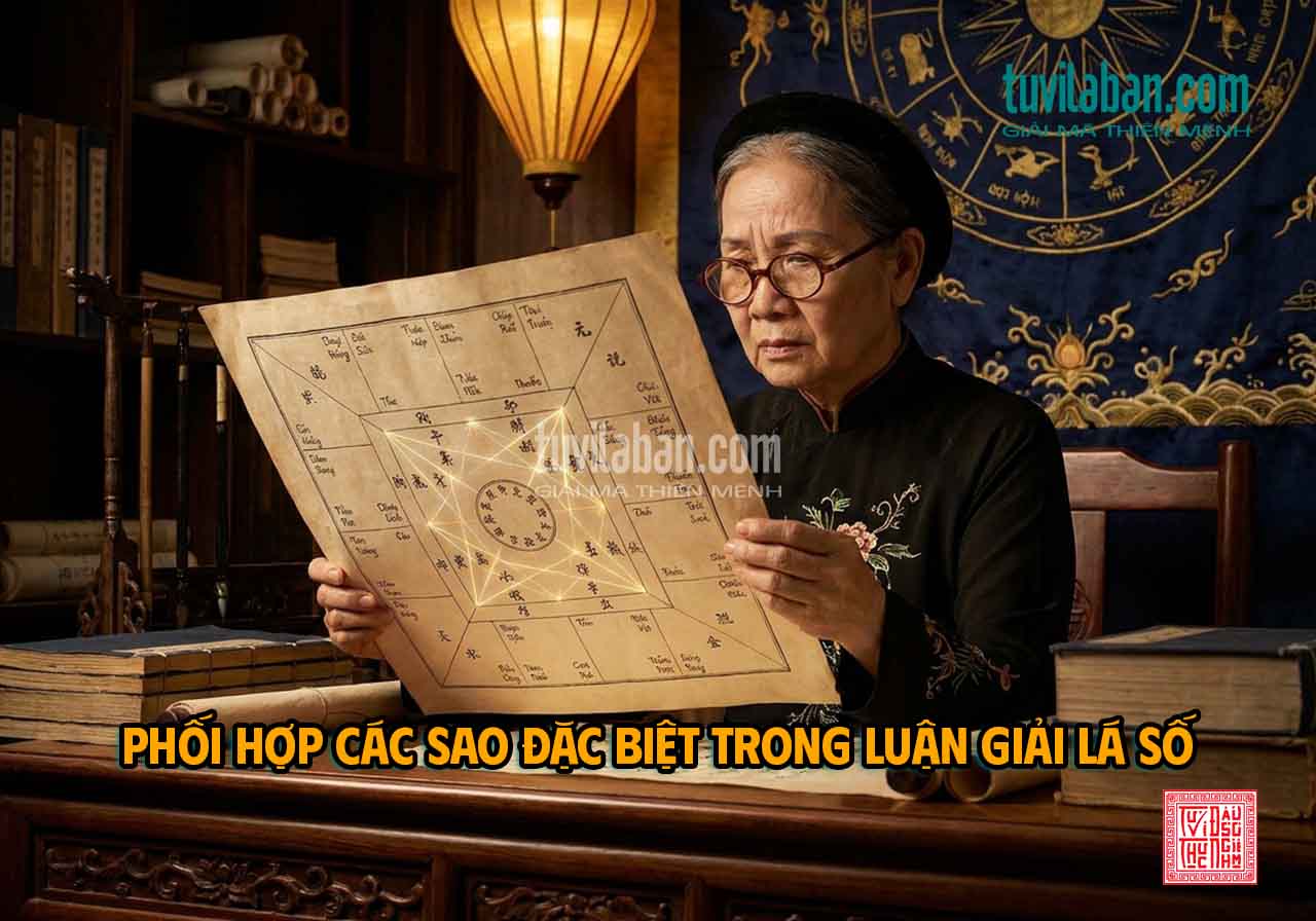 PHỐI HỢP CÁC SAO ĐẶC BIỆT TRONG LUẬN GIẢI LÁ SỐ