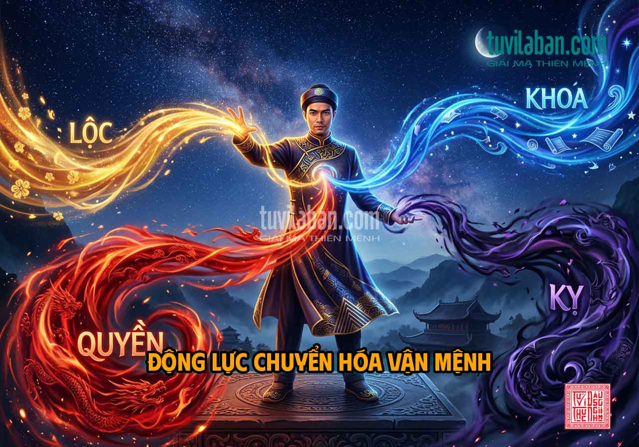 TỨ HÓA (LỘC, QUYỀN, KHOA, KỴ) — ĐỘNG LỰC CHUYỂN HÓA VẬN MỆNH