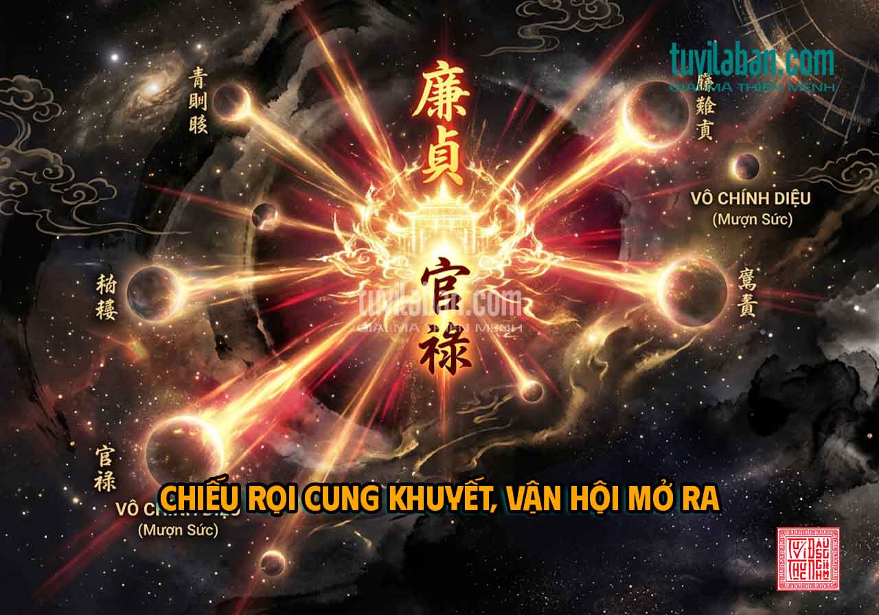 LIÊM TRINH Tọa Quan Lộc — Ảnh Hưởng Đến Các Cung Vô Chính Diệu