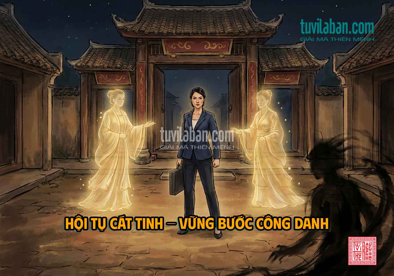 THIÊN PHỦ TẠI QUAN LỘC KẾT HỢP SAO KHÁC — HỖ TRỢ & HẠN CHẾ