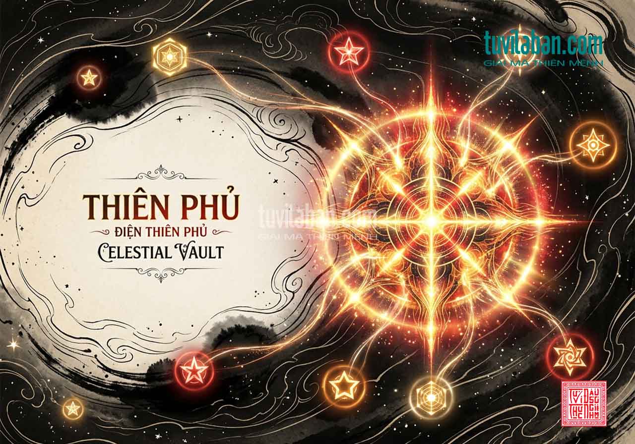 THIÊN PHỦ Gặp Sao Khác Trong Cung Mệnh — Hội, Xung, Đồng Cung