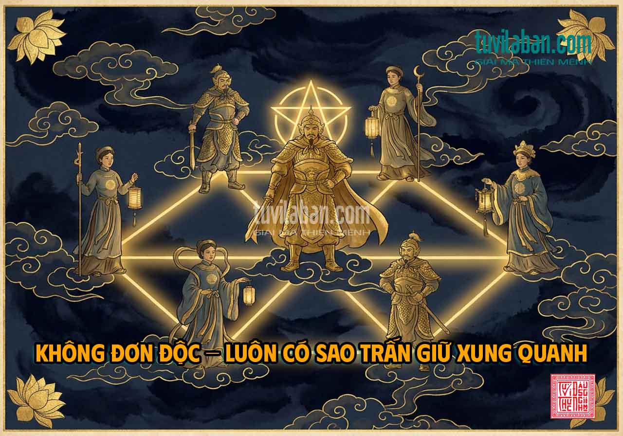 THẤT SÁT Tọa THÌN — Ảnh Hưởng Đến Các Cung Vô Chính Diệu Liên Quan