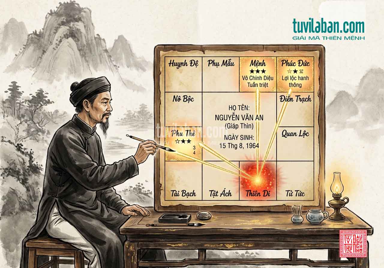 THẤT SÁT Tọa Thiên Di — Vì sao các cung liên quan không bao giờ Vô Chính Diệu