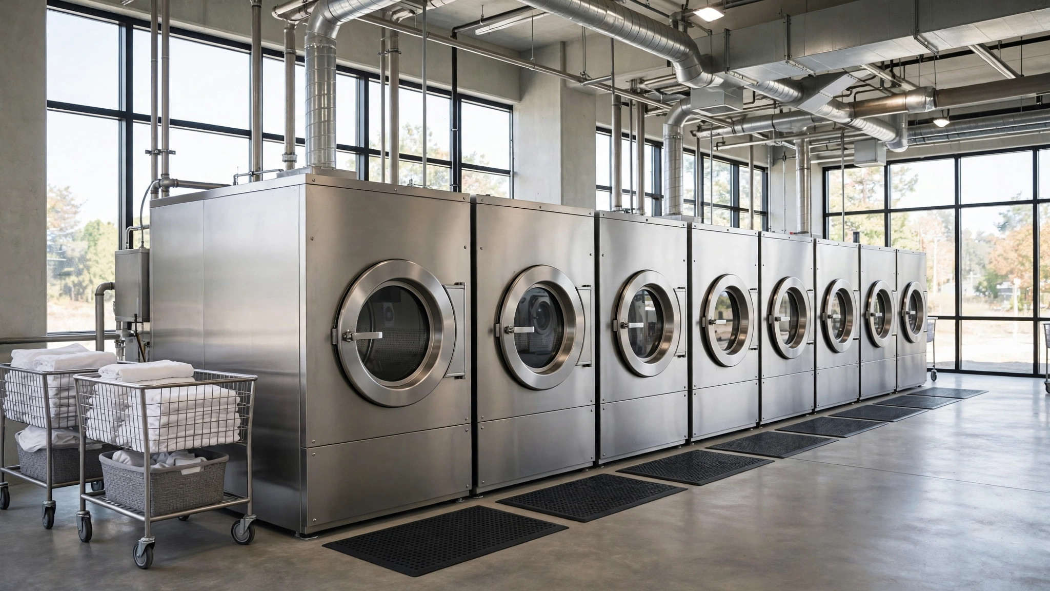 Máy giặt công nghiệp là gì? Cấu tạo, phân loại và kinh nghiệm chọn mua từ A–Z