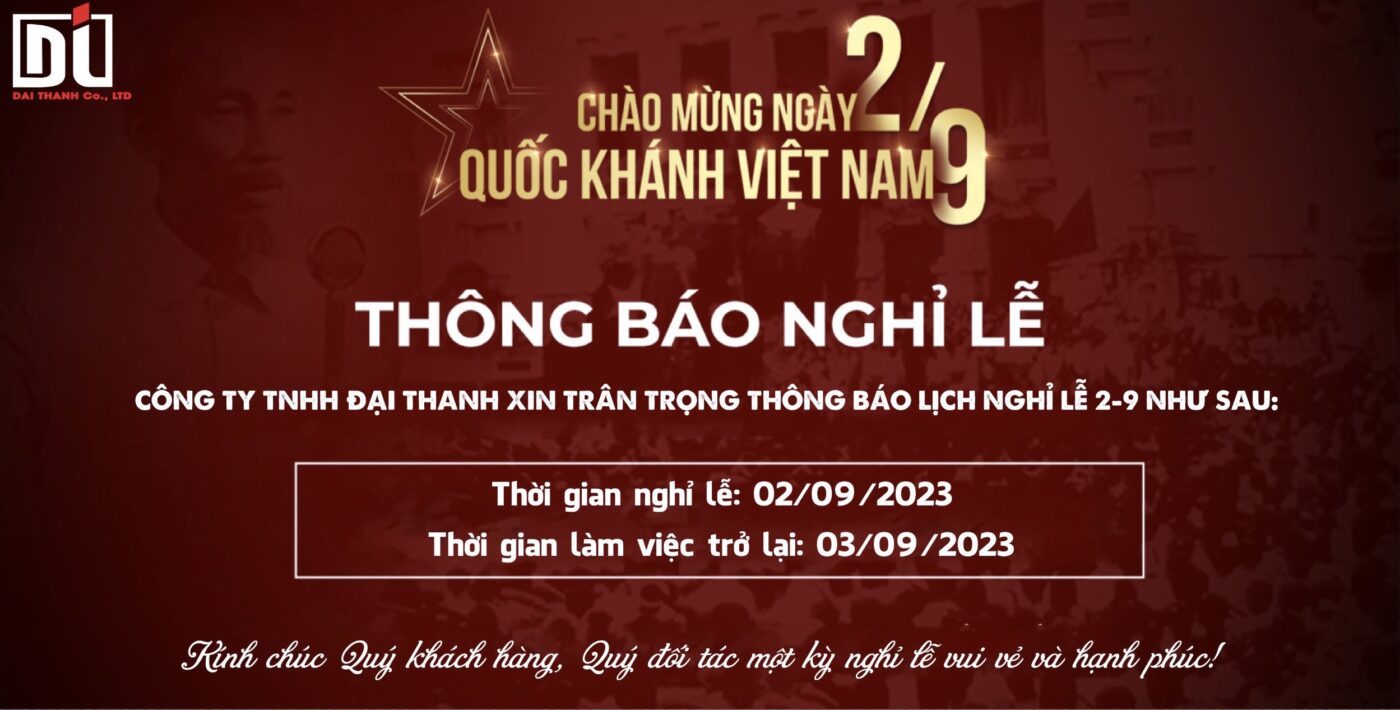 Thông báo nghỉ Lễ Quốc Khánh 2-9